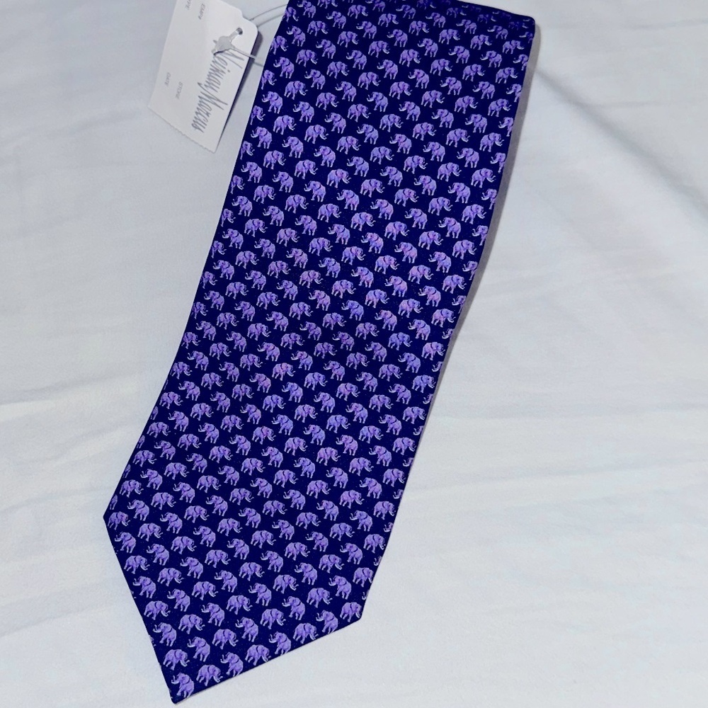 NWT STEFANO RICCI Luxury Collection Elephant Print Silk Neck Tie